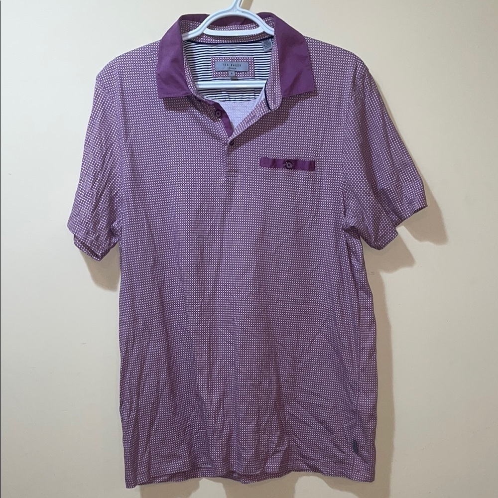 Men's Ted Baker Raket Slim Fit Pique Pocket Polo Shirt UK Size 5